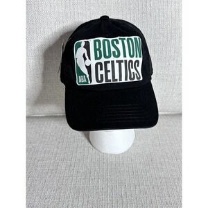 NWT Boston Celtics Adjustable Black Hat/ Cap NBA - USA One Size Fits All
